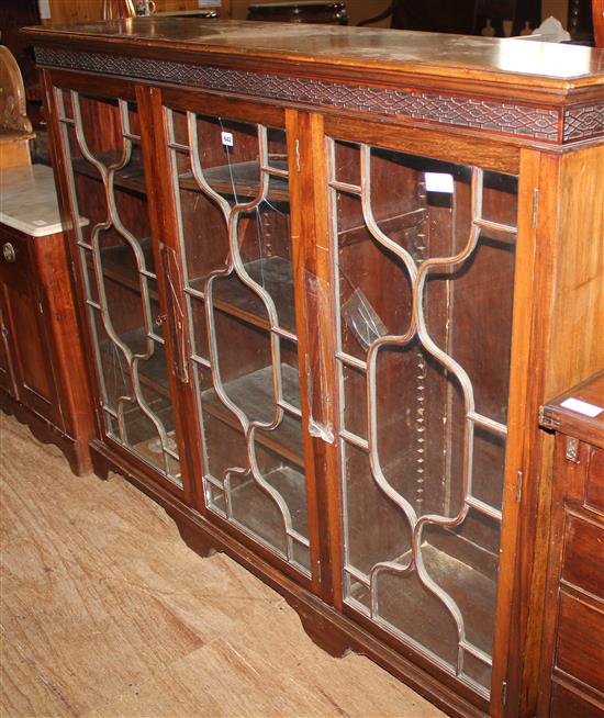 Mahogany glazed bookcase